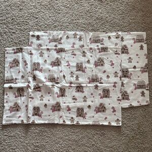 Flannel Gingerbread Pillowcase Set